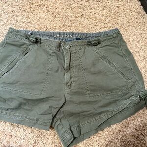 American Eagle Olive Cargo Shorts